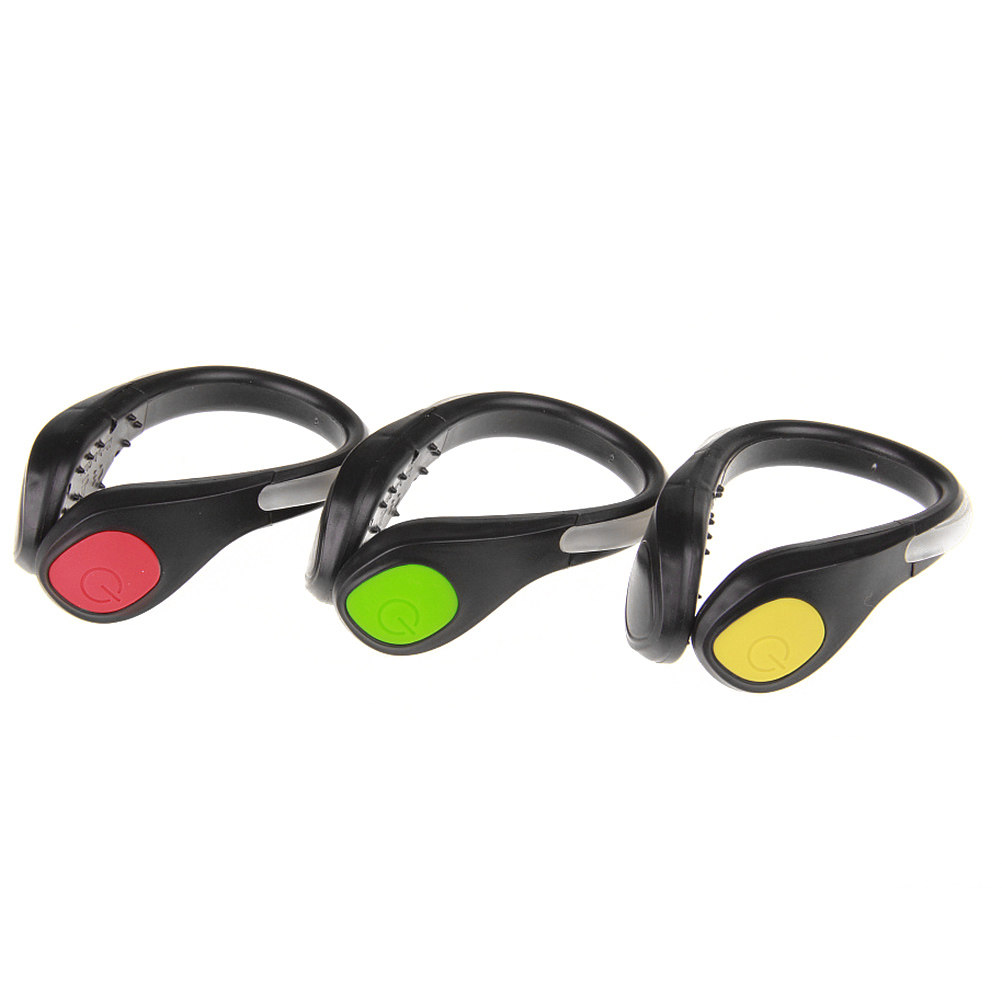 Running Gear Green - คลิปติดรองเท้า LED สีเขียว 1 ชิ้น อุปกรณ์ความปลอดภัยสำหรับการวิ่งจ๊อกกิ้ง