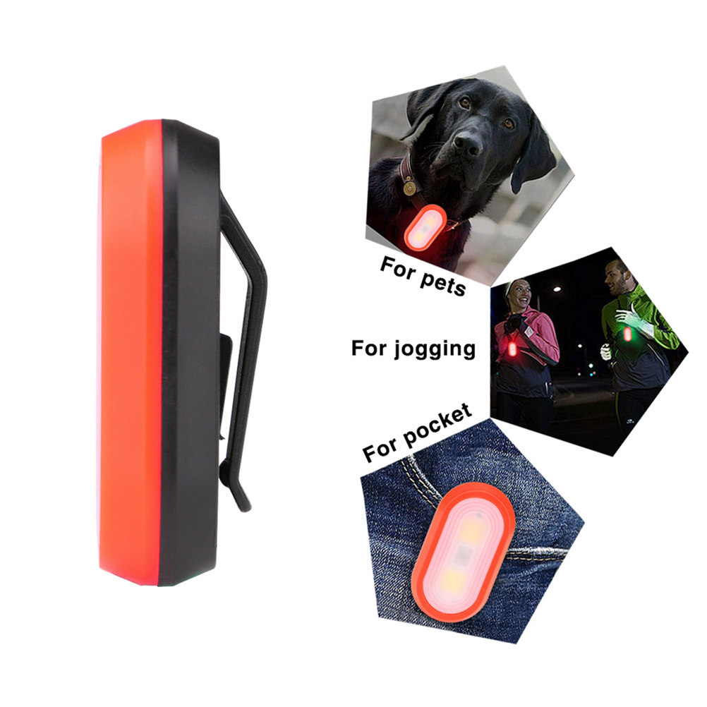 Running Gear For Rain - ไฟ LED สำหรับวิ่งแบบบางน้ำหนักเบา 4 ชิ้น พร้อมคลิปหนีบสำหรับความปลอดภัยในเวลากลางคืน