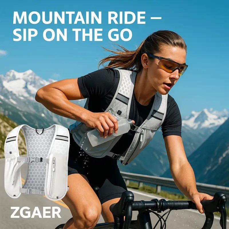 Running Gear Hydration - เสื้อกั๊กสำหรับวิ่งแบบเบาพิเศษรุ่นใหม่ กระเป๋าเป้สำหรับวิ่งมาราธอน พร้อมช่องใส่ถุงน้ำสำหรับกีฬากลางแจ้งและอุปกรณ์วิ่งจ๊อกกิ้ง