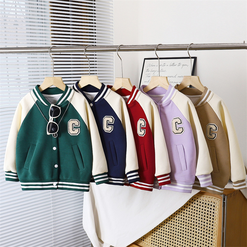 Running Gear Kids - เด็กเสื้อเบสบอลชายเสื้อแฟชั่นฤดูใบไม้ร่วงหญิงตัวอักษร Casual Outerwear ฤดูใบไม้ผลิเด็กทารกใหม่หลวมกีฬาเสื้อผ้า