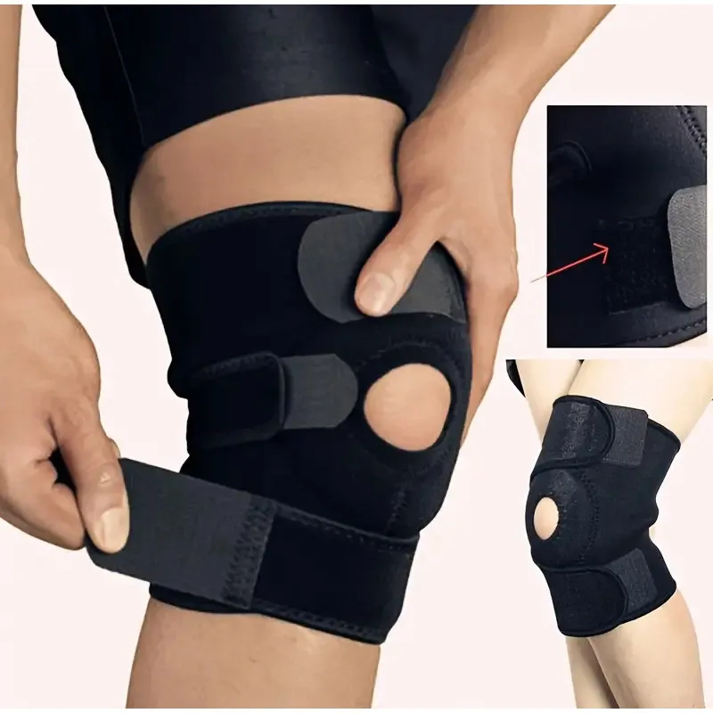 Running Gear Satisfy - สนับเข่าแบบมีสปริงในตัว สำหรับเล่นกีฬา วิ่ง ระบายอากาศได้ดี แบบรัดกระชับ ป้องกันการบาดเจ็บ