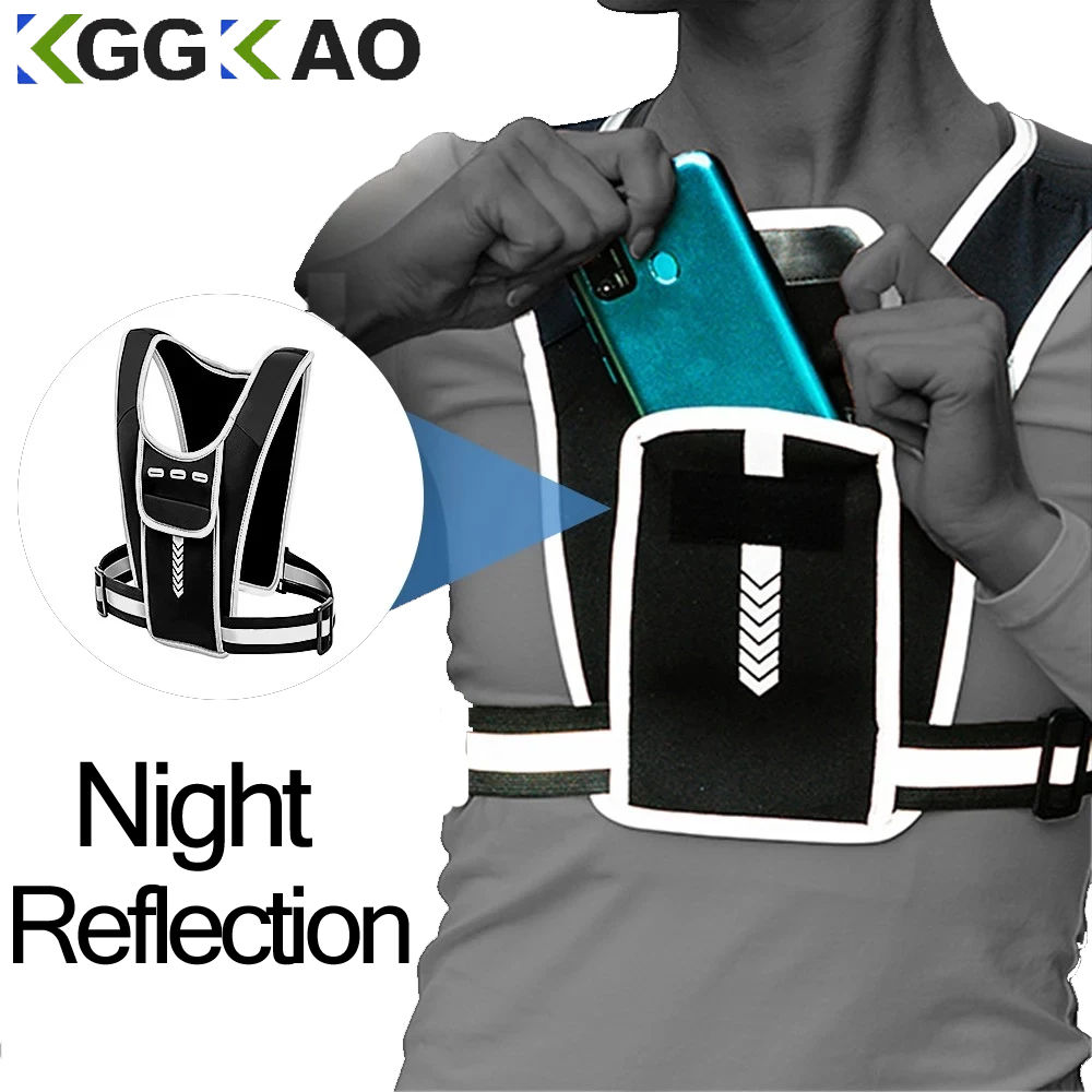 Running Gear Hydration - เสื้อกั๊กใส่โทรศัพท์สำหรับผู้ชายและผู้หญิงกันน้ำกระเป๋าใส่กุญแจ & เสื้อกั๊กไฮเดรชั่นสะท้อนแสงอุปกรณ์ออกกำลังกายฟรี