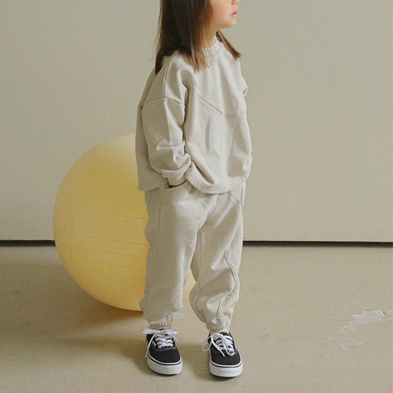 Running Gear Kids - 2024ฤดูหนาวเด็กใหม่ขนแกะเสื้อ + กางเกง2ชิ้นชุดเด็กหญิงPlusกํามะหยี่หนาชุดกีฬาเด็กชุดลําลอง