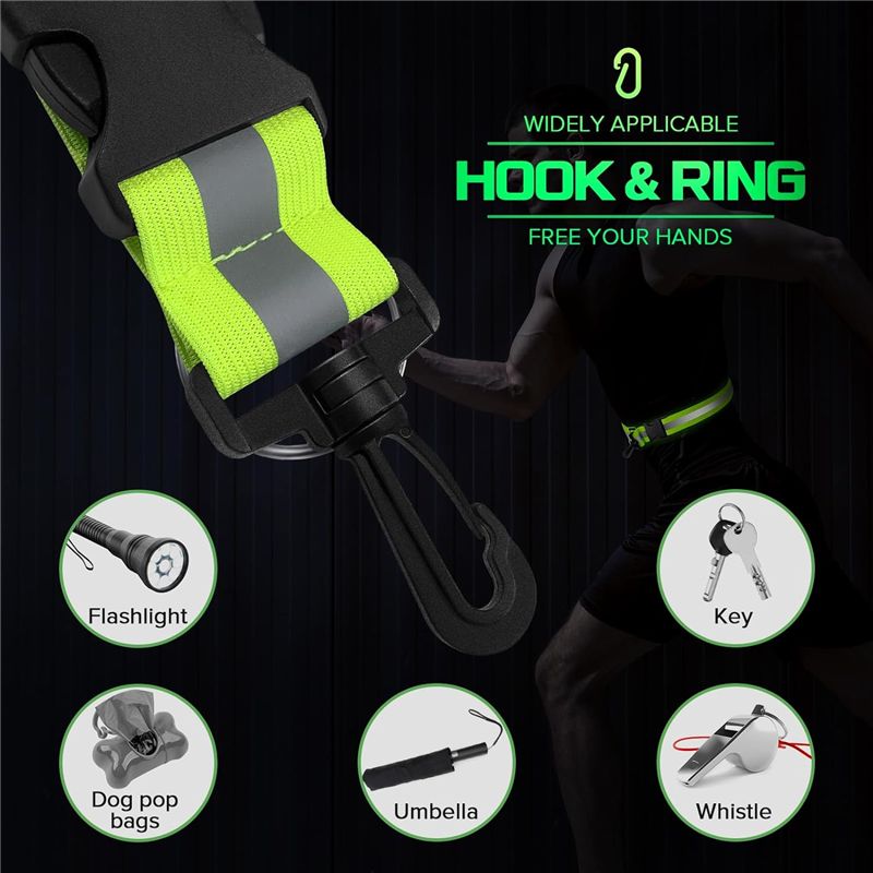 A04G-สายสะท้อนแสงสำหรับเดินในเ - Running Gear Green บทวิจารณ์และราคา
