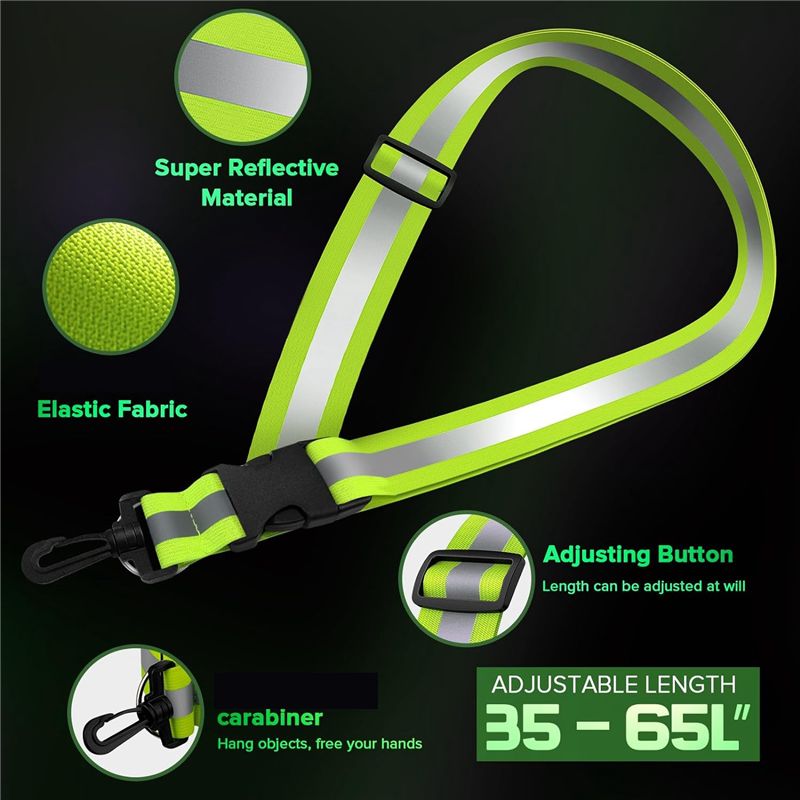 A04G-สายสะท้อนแสงสำหรับเดินในเ - Running Gear Green บทวิจารณ์และราคา