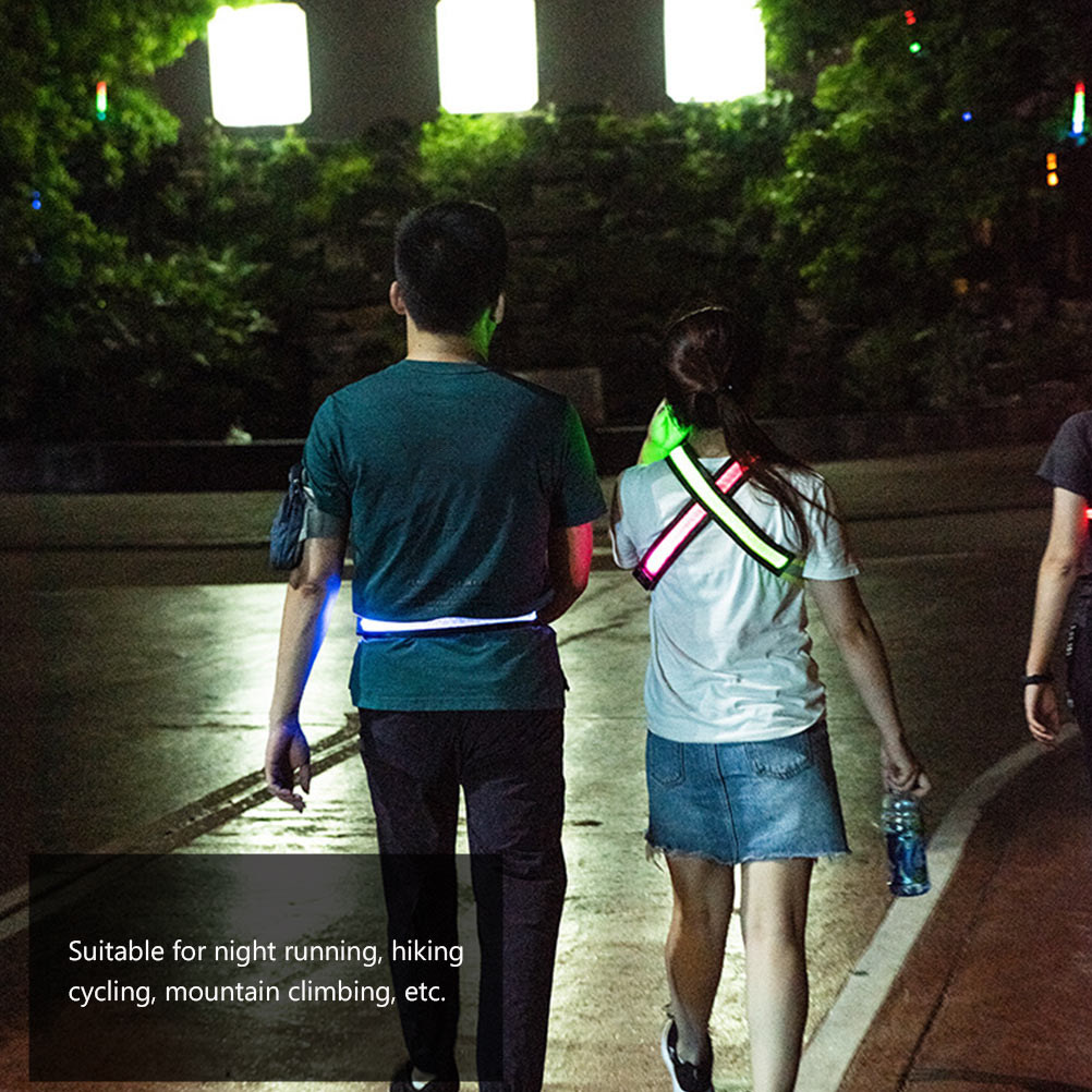 เข็มขัดสะท้อนแสง LED แบบชาร์จไ - Running Gear Green บทวิจารณ์และราคา
