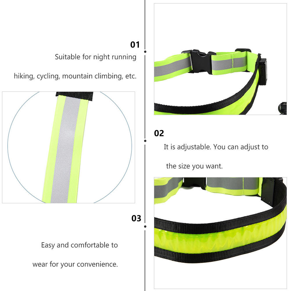 เข็มขัดสะท้อนแสง LED แบบชาร์จไ - Running Gear Green บทวิจารณ์และราคา