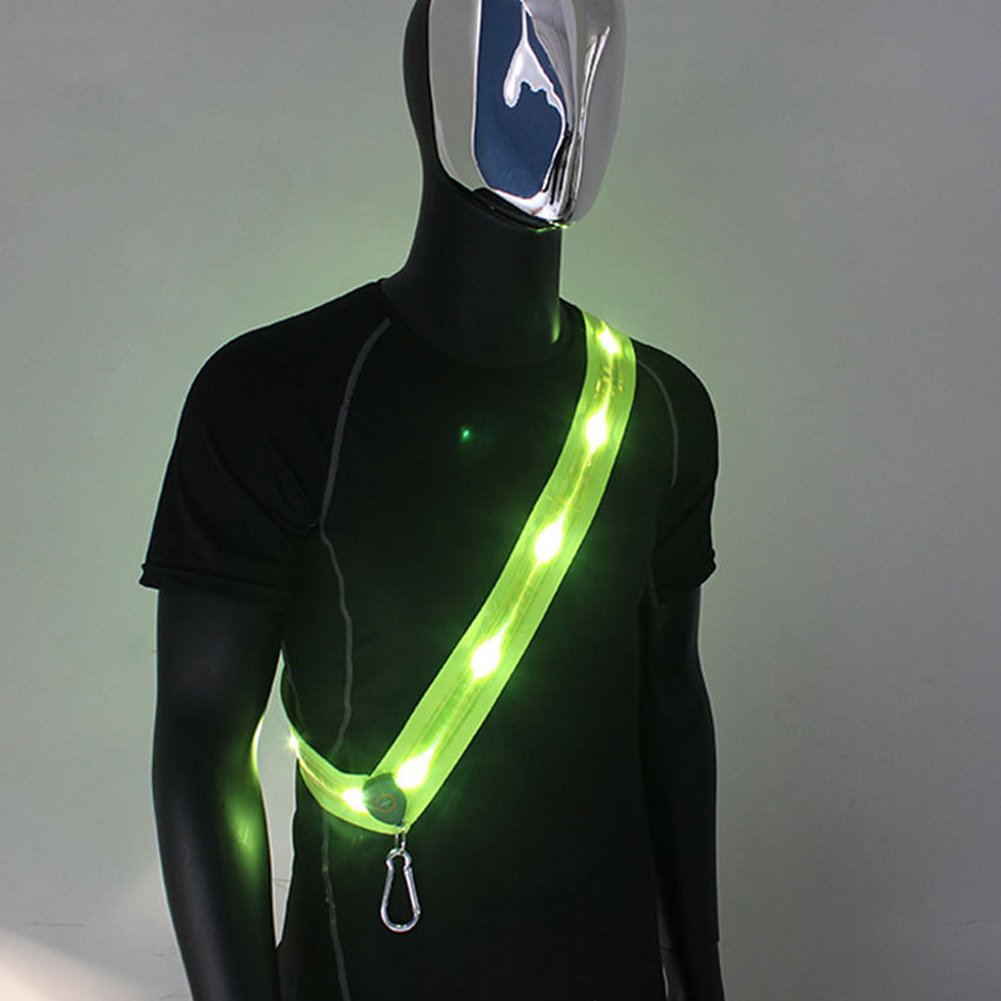 สายสะพายไหล่แบบมีไฟ LED ชาร์จไ - Running Gear Green บทวิจารณ์และราคา