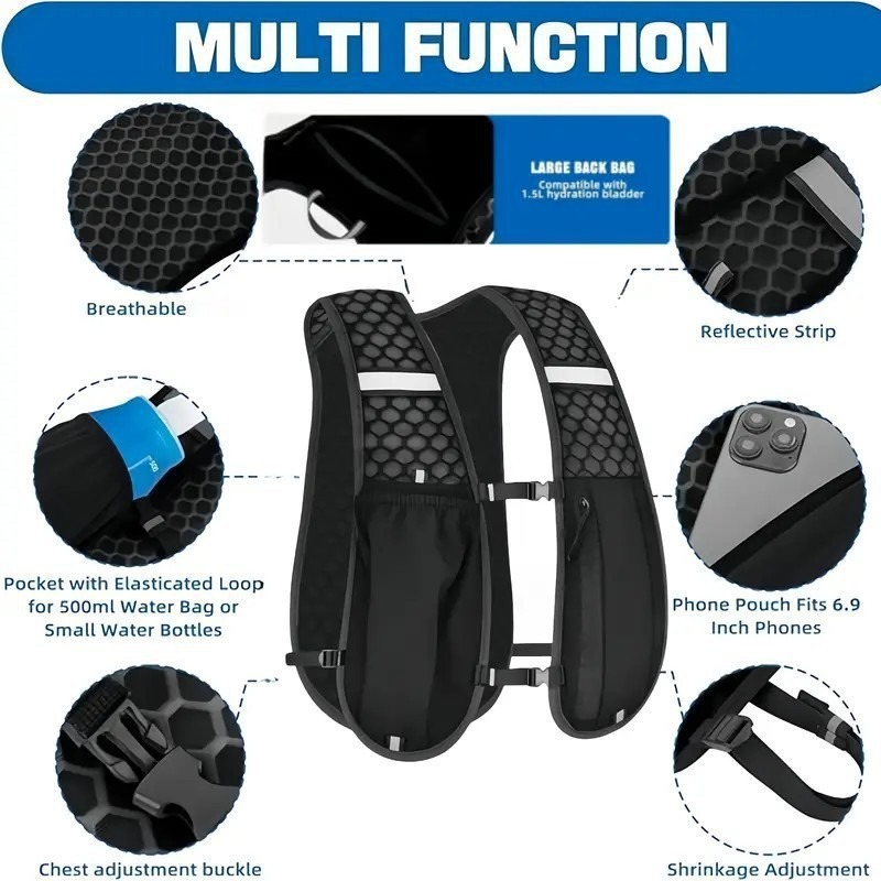 เสื้อกั๊กวิ่งสะท้อนแสงน้ำหนักเ - Running Gear Hydration บทวิจารณ์และราคา